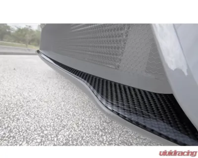Tufskinz Front Splitter Accent Fits 2016-2018 Ford Focus RS 1 Piece Kit In Domed Carbon Fiber - FOC006-DCF-G