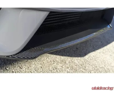 Tufskinz Front Splitter Accent Fits 2016-2018 Ford Focus RS 1 Piece Kit In Domed Carbon Fiber - FOC006-DCF-G