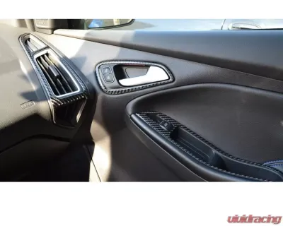 Tufskinz Interior Dash Kit Fits 2015-2018 Ford Focus RS St 10 Piece Kit In Domed Carbon Fiber - FOC010-DCF-G