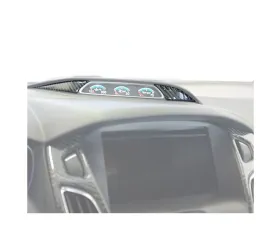 Tufskinz (LHD) Gauge Cluster Accent Fits 2015-2018 Ford Focus RS St 2 Piece Kit In Domed Carbon Fiber