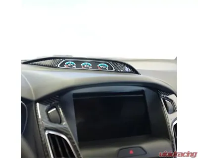 Tufskinz (LHD) Gauge Cluster Accent Fits 2015-2018 Ford Focus RS St 2 Piece Kit In Raw Carbon Fiber - FOC012-RCF-X