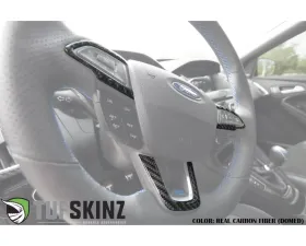 Tufskinz Steering Wheel Trim Fits 2015-2018 Ford Focus RS St 3 Piece Kit In Domed Carbon Fiber