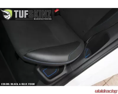 Tufskinz Interior Cup Holder Inserts Fits 2016-2018 Ford Focus RS 15 Piece Kit In Black/Blue - FOC018-FBL-X