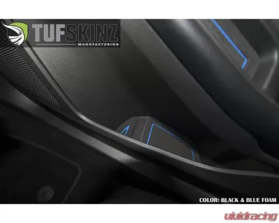 Tufskinz Interior Cup Holder Inserts Fits 2016-2018 Ford Focus RS 15 Piece Kit In Black/Blue - FOC018-FBL-X