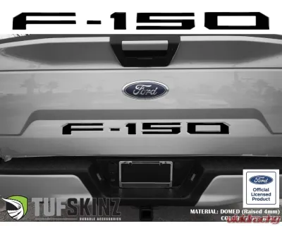 Tufskinz "F-150" Tailgate Letter Inserts Fits 2018-2020 Ford F-150 5 Piece Kit In Gloss Black - FRD002-BLK-G