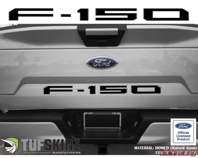 Tufskinz "F-150" Tailgate Letter Inserts Fits 2018-2020 Ford F-150 5 Piece Kit In Matte Black - FRD002-BLK-M