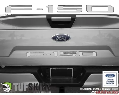 Tufskinz "F-150" Tailgate Letter Inserts Fits 2018-2020 Ford F-150 5 Piece Kit In Liquid Chrome - FRD002-DC-G