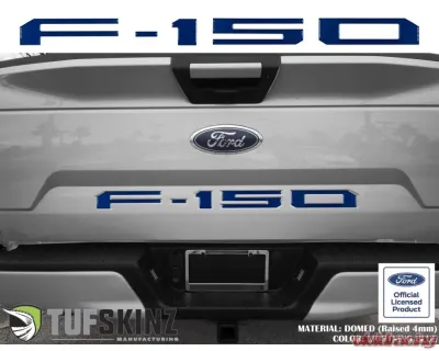 Tufskinz "F-150" Tailgate Letter Inserts Fits 2018-2020 Ford F-150 5 Piece Kit In Lightning Blue - FRD002-GBL-G