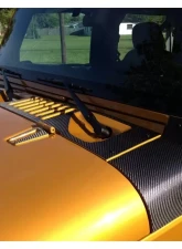 Tufskinz Cowl And Hood Vent Trim Fits 2007-2018 Wrangler Jk 4 Piece Kit In Raw Carbon Fiber                                     - JEA021-RCFMP-X - Image 2