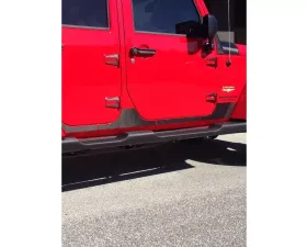 Tufskinz (4 Door)Rocker Panel Trim Fits 2007-2018 Jeep Wrangler Jk (4 Door) 8 Piece Kit In Raw Carbon Fiber