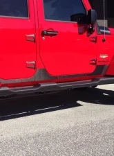 Tufskinz (4 Door)Rocker Panel Trim Fits 2007-2018 Jeep Wrangler Jk (4 Door) 8 Piece Kit In Raw Carbon Fiber                                     - JEA025-RCFMP-X - Image 2