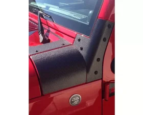 Tufskinz A-Pillar Trim Fits 2007-2018 Wrangler Jk 2 Piece Kit In Raw Carbon Fiber