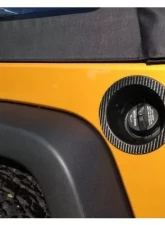Tufskinz Fuel Cover Trim Fits 2007-2018 Jeep Wrangler Jk 1 Piece Kit Ring Only Raw Carbon Fiber                                     - JEM024-RCFMP-X - Image 2