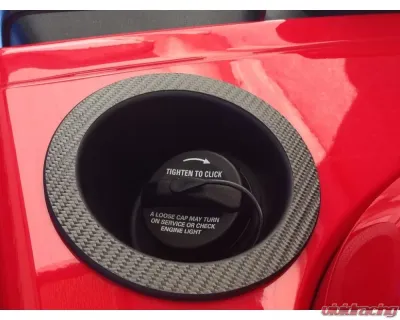 Tufskinz Fuel Cover Trim Fits 2007-2018 Jeep Wrangler Jk 1 Piece Kit Ring Only Raw Carbon Fiber - JEM024-RCFMP-X