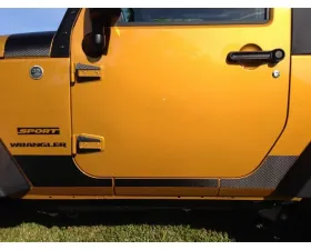 Tufskinz 2 Door Exterior Trim Kit Fits 2007-2018 Jeep Wrangler Jk(2 Door) 25 Piece Kit In Raw Carbon Fiber