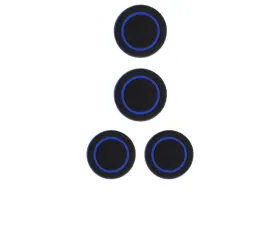 Tufskinz Interior Cup Holder Inserts Fits 2007-2018 Wrangler Jk 4 Piece Kit In Black/Blue