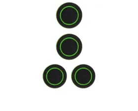 Tufskinz Interior Cup Holder Inserts Fits 2007-2018 Wrangler Jk 4 Piece Kit In Black/Green