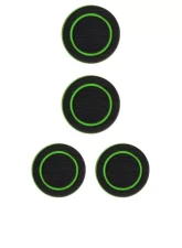 Tufskinz Interior Cup Holder Inserts Fits 2007-2018 Wrangler Jk 4 Piece Kit In Black/Green                                     - JEP005-FGN-X - Image 4