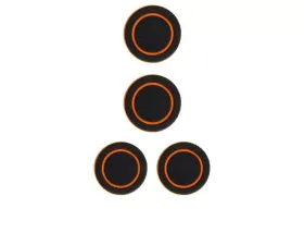 Tufskinz Interior Cup Holder Inserts Fits 2007-2018 Wrangler Jk 4 Piece Kit In Black/Orange