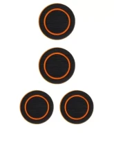 Tufskinz Interior Cup Holder Inserts Fits 2007-2018 Wrangler Jk 4 Piece Kit In Black/Orange                                     - JEP005-FOG-X - Image 4