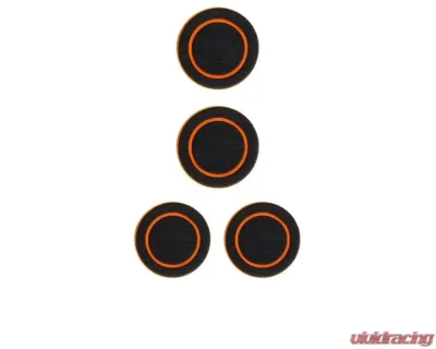 Tufskinz Interior Cup Holder Inserts Fits 2007-2018 Wrangler Jk 4 Piece Kit In Black/Orange - JEP005-FOG-X