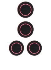 Tufskinz Interior Cup Holder Inserts Fits 2007-2018 Wrangler Jk 4 Piece Kit In Black/Pink                                     - JEP005-FPN-X - Image 4