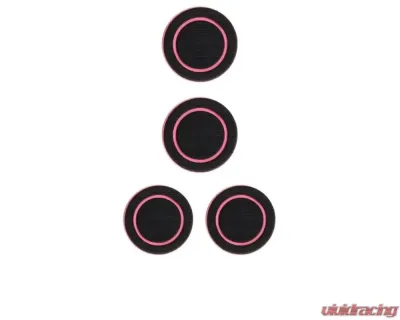 Tufskinz Interior Cup Holder Inserts Fits 2007-2018 Wrangler Jk 4 Piece Kit In Black/Pink - JEP005-FPN-X