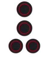 Tufskinz Interior Cup Holder Inserts Fits 2007-2018 Wrangler Jk 4 Piece Kit In Black/Red                                     - JEP005-FRD-X - Image 4