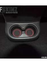 Tufskinz Interior Cup Holder Inserts Fits 2007-2018 Wrangler Jk 4 Piece Kit In Black/Red                                     - JEP005-FRD-X - Image 2