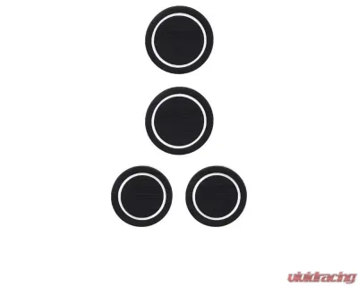 Tufskinz Interior Cup Holder Inserts Fits 2007-2018 Wrangler Jk 4 Piece Kit In Black/White - JEP005-FWE-X