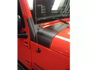Tufskinz Cowl Trim Fits 2007-2018 Wrangler Jk 2 Piece Kit In Raw Carbon Fiber