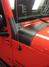 Tufskinz Cowl Trim Fits 2007-2018 Wrangler Jk 2 Piece Kit In Raw Carbon Fiber                                     - JEX057-RCFMP-X - Image 2