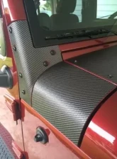 Tufskinz Cowl Trim Fits 2007-2018 Wrangler Jk 2 Piece Kit In Raw Carbon Fiber                                     - JEX057-RCFMP-X - Image 3