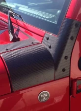 Tufskinz Cowl Trim Fits 2007-2018 Wrangler Jk 2 Piece Kit In Raw Carbon Fiber                                     - JEX057-RCFMP-X - Image 6