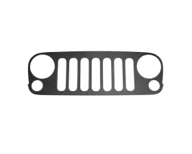 Tufskinz Front Grill Overlay Without Logo Cut Out Fits 2007-2018 Jeep Wrangler Jk 1 Piece Kit In Raw Carbon Fiber