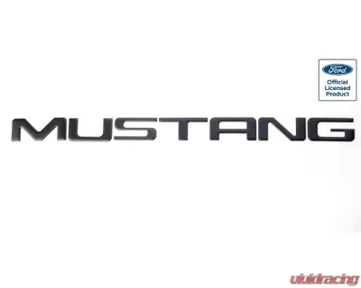 Tufskinz "Mustang' Rear Bumper Letter Inserts Fits 1999-2004 Ford Mustang 7 Piece Kit In Matte Black - MUS001-BLK-M