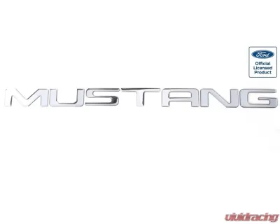 Tufskinz "Mustang' Rear Bumper Letter Inserts Fits 1999-2004 Ford Mustang 7 Piece Kit In Liquid Chrome - MUS001-DC-G