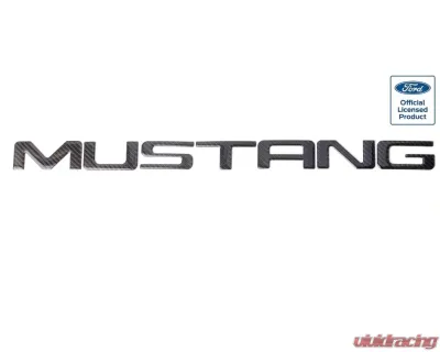 Tufskinz "Mustang' Rear Bumper Letter Inserts Fits 1999-2004 Ford Mustang 7 Piece Kit In Domed Carbon Fiber - MUS001-DCF-G