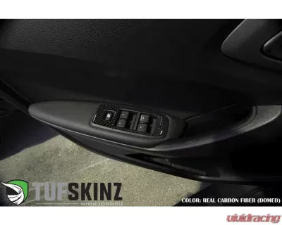 Tufskinz Door Switch Panel Accent Kit Fits 2019-2020 Ford Ranger 4 Piece Kit In Real Carbon Fiber(Domed) - RAG006-DCF-G