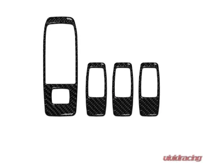 Tufskinz Door Switch Panel Accent Kit Fits 2019-2020 Ford Ranger 4 Piece Kit In Real Carbon Fiber(Domed) - RAG006-DCF-G