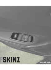 Tufskinz Door Switch Panel Accent Kit Fits 2019-2020 Ford Ranger 4 Piece Kit In Real Carbon Fiber(Raw)                                     - RAG006-RCF-X - Image 4