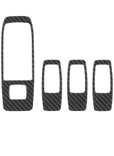 Tufskinz Door Switch Panel Accent Kit Fits 2019-2020 Ford Ranger 4 Piece Kit In Real Carbon Fiber(Raw)                                     - RAG006-RCF-X - Image 4