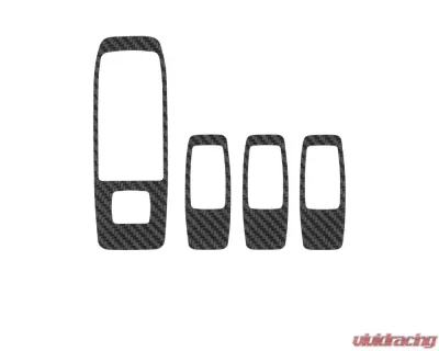Tufskinz Door Switch Panel Accent Kit Fits 2019-2020 Ford Ranger 4 Piece Kit In Real Carbon Fiber(Raw) - RAG006-RCF-X