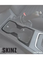 Tufskinz Double Cup Holder Accent Fits 2019-2020 Ford Ranger 1 Piece Kit In Real Carbon Fiber(Raw)                                     - RAG010-RCF-X - Image 3
