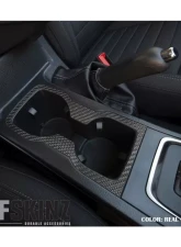 Tufskinz Double Cup Holder Accent Fits 2019-2020 Ford Ranger 1 Piece Kit In Real Carbon Fiber(Raw)                                     - RAG010-RCF-X - Image 2