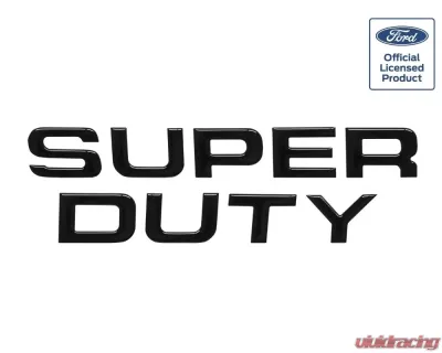 Tufskinz "Super Duty" Hood Letter Inserts Fits 2008-2016 Ford Super Duty 9 Piece Kit In Gloss Black - SUP002-BLK-G