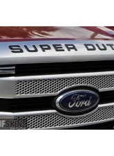 Tufskinz "Super Duty" Hood Letter Inserts Fits 2008-2016 Ford Super Duty 9 Piece Kit In Matte Black                                     - SUP002-BLK-M - Image 2