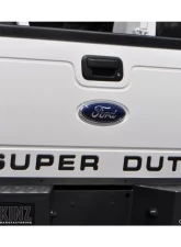 Tufskinz "Super Duty" Tailgate Letter Inserts Fits 2008-2016 Ford Super Duty 9 Piece Kit In Domed Carbon Fiber                                     - SUP003-DCF-G - Image 2