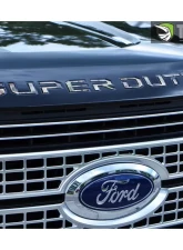 Tufskinz "Super Duty" Hood Letter Inserts Fits 2017-2020 Ford Super Duty 10 Piece Kit In Camouflage                                     - SUP008-CAM-M - Image 4