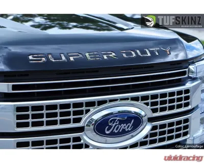 Tufskinz "Super Duty" Hood Letter Inserts Fits 2017-2020 Ford Super Duty 10 Piece Kit In Camouflage - SUP008-CAM-M